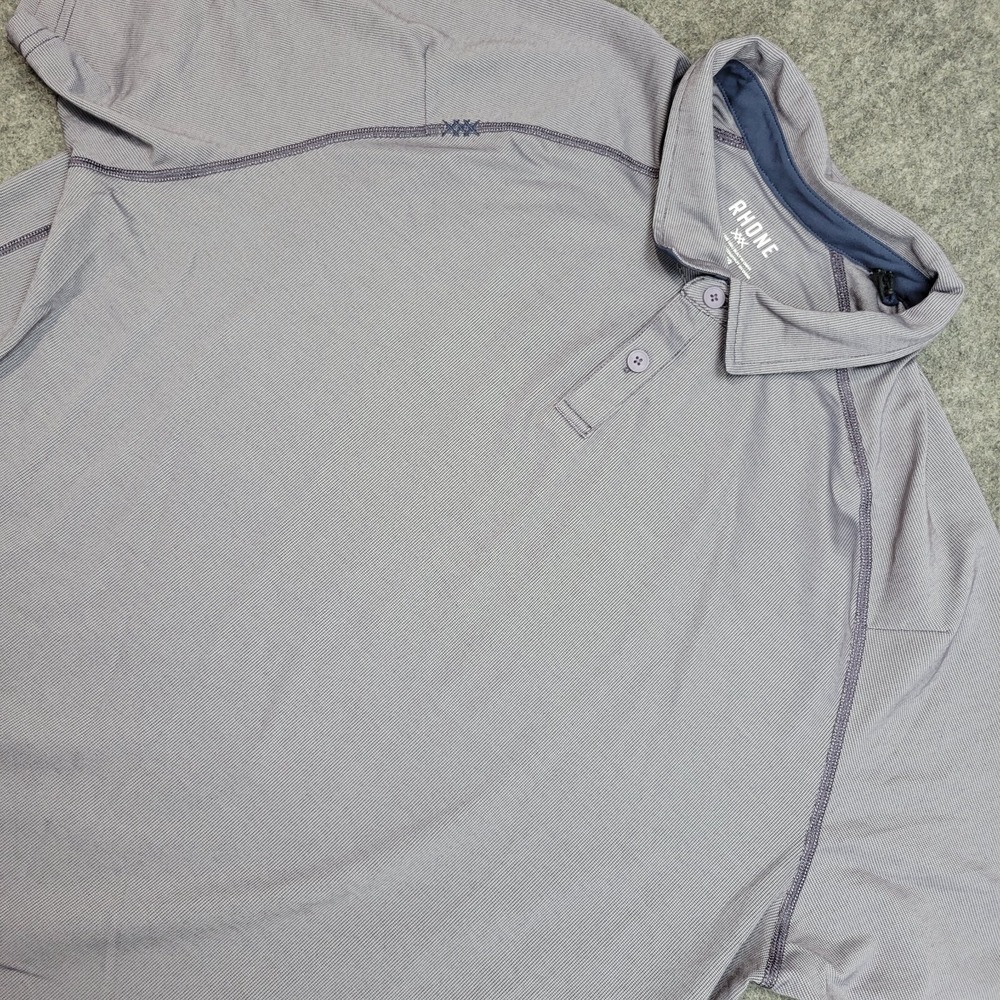 Rhone Polo Shirt Mens 2XL Gray Tech Stretch Minimalist Preppy Golf Athletic